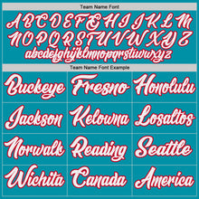 Загрузить изображение в средство просмотра галереи, Custom Teal White-Red Authentic Throwback Basketball Jersey