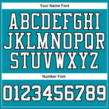 Загрузить изображение в средство просмотра галереи, Custom Teal White-Orange Authentic Throwback Basketball Jersey