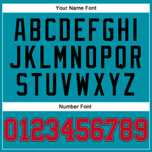 Загрузить изображение в средство просмотра галереи, Custom Teal Red-Black Authentic Throwback Basketball Jersey