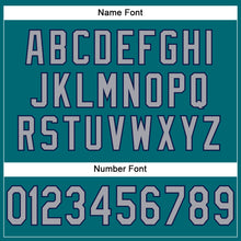 Load image into Gallery viewer, Custom Teal Gray-Navy Mesh Authentic Football Jersey