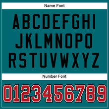 Load image into Gallery viewer, Custom Teal Red-Black Mesh Authentic Football Jersey