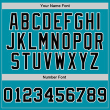 Загрузить изображение в средство просмотра галереи, Custom Teal Black-White Authentic Throwback Basketball Jersey