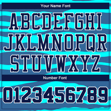 Загрузить изображение в средство просмотра галереи, Custom Teal Navy-White Round Neck Sublimation Basketball Suit Jersey