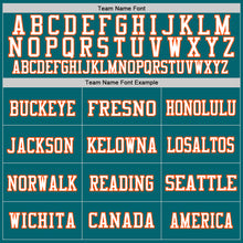 Load image into Gallery viewer, Custom Teal White-Orange Mesh Authentic Football Jersey