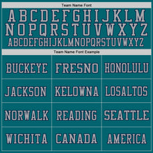Load image into Gallery viewer, Custom Teal Navy-Gray Mesh Authentic Football Jersey
