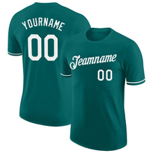 Загрузить изображение в средство просмотра галереи, Custom Teal White Performance T-Shirt
