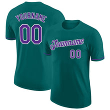 Загрузить изображение в средство просмотра галереи, Custom Teal Purple-White Performance T-Shirt
