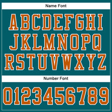 Laden Sie das Bild in den Galerie-Viewer, Custom Teal Texas Orange-White Mesh Authentic Football Jersey
