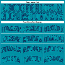 Загрузить изображение в средство просмотра галереи, Custom Teal Teal-Navy Authentic Throwback Basketball Jersey