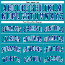 Загрузить изображение в средство просмотра галереи, Custom Teal Royal-White Authentic Throwback Basketball Jersey