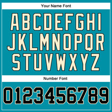 Загрузить изображение в средство просмотра галереи, Custom Teal Black-Cream Authentic Throwback Basketball Jersey