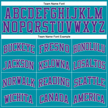 Загрузить изображение в средство просмотра галереи, Custom Teal Purple-Gray Authentic Throwback Basketball Jersey