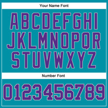 Загрузить изображение в средство просмотра галереи, Custom Teal Purple-Gray Authentic Throwback Basketball Jersey