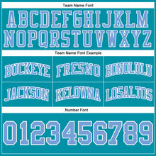 Загрузить изображение в средство просмотра галереи, Custom Teal Light Blue-White Authentic Throwback Basketball Shorts