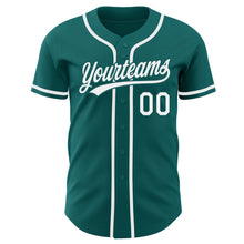 Загрузить изображение в средство просмотра галереи, Custom Teal White Authentic Baseball Jersey
