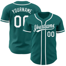 Загрузить изображение в средство просмотра галереи, Custom Teal White Authentic Baseball Jersey