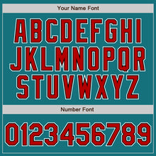 Загрузить изображение в средство просмотра галереи, Custom Teal Red-Black Authentic Baseball Jersey