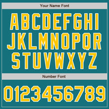 Загрузить изображение в средство просмотра галереи, Custom Teal Gold-White Authentic Baseball Jersey
