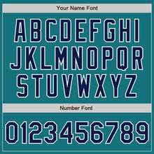 Загрузить изображение в средство просмотра галереи, Custom Teal Navy-White Authentic Baseball Jersey