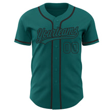 Charger l'image dans la galerie, Custom Teal Teal-Black Authentic Baseball Jersey