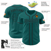 Charger l'image dans la galerie, Custom Teal Teal-Black Authentic Baseball Jersey