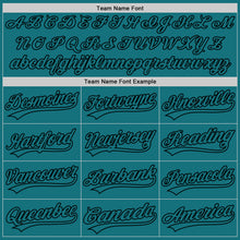 Charger l'image dans la galerie, Custom Teal Teal-Black Authentic Baseball Jersey