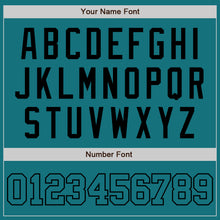 Charger l'image dans la galerie, Custom Teal Teal-Black Authentic Baseball Jersey