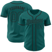 Charger l'image dans la galerie, Custom Teal Teal-Black Authentic Baseball Jersey