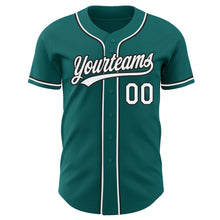 Загрузить изображение в средство просмотра галереи, Custom Teal White-Black Authentic Baseball Jersey