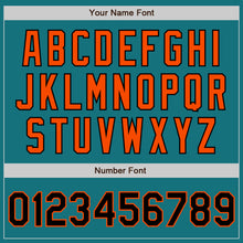 Загрузить изображение в средство просмотра галереи, Custom Teal Black-Orange Authentic Baseball Jersey