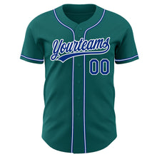 Загрузить изображение в средство просмотра галереи, Custom Teal Royal-White Authentic Baseball Jersey
