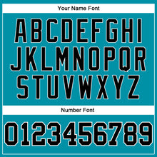 Загрузить изображение в средство просмотра галереи, Custom Teal Black Pinstripe Black-White Authentic Basketball Jersey