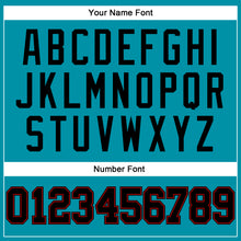 Загрузить изображение в средство просмотра галереи, Custom Teal Black-Red Authentic Throwback Basketball Jersey