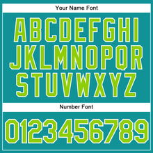 Загрузить изображение в средство просмотра галереи, Custom Teal Neon Green-White Authentic Baseball Jersey