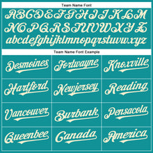 Загрузить изображение в средство просмотра галереи, Custom Teal Cream Authentic Baseball Jersey