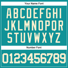 Загрузить изображение в средство просмотра галереи, Custom Teal Cream Authentic Baseball Jersey