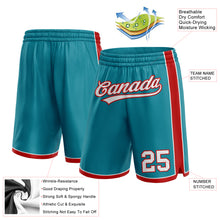 Load image into Gallery viewer, Custom Teal White-Red Authentic Basketball Shorts

