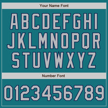 Загрузить изображение в средство просмотра галереи, Custom Teal Gray-Navy Authentic Baseball Jersey