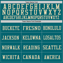 Load image into Gallery viewer, Custom Teal Vintage USA Flag-City Cream Mesh Authentic Football Jersey