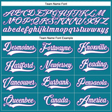 Load image into Gallery viewer, Custom Teal White-Purple Hockey Lace Neck Jersey