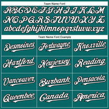 Charger l'image dans la galerie, Custom Teal White-Black Authentic Baseball Jersey
