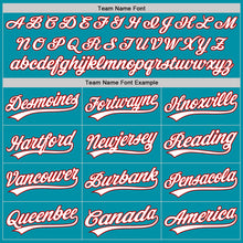Charger l'image dans la galerie, Custom Teal White-Red Authentic Throwback Baseball Jersey
