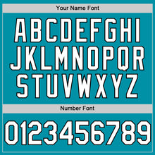 Charger l'image dans la galerie, Custom Teal White-Black Authentic Throwback Baseball Jersey