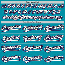 Charger l'image dans la galerie, Custom Teal Black-Purple Authentic Throwback Baseball Jersey