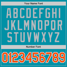 Charger l'image dans la galerie, Custom Teal Orange-Gray Authentic Throwback Baseball Jersey