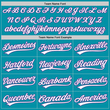 Charger l'image dans la galerie, Custom Teal White-Purple Authentic Throwback Baseball Jersey