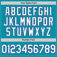 Charger l'image dans la galerie, Custom Teal White-Purple Authentic Throwback Baseball Jersey