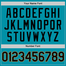 Charger l'image dans la galerie, Custom Teal Black-Old Gold Authentic Throwback Baseball Jersey