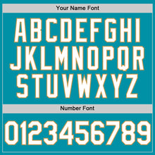 Charger l'image dans la galerie, Custom Teal White-Old Gold Authentic Throwback Baseball Jersey