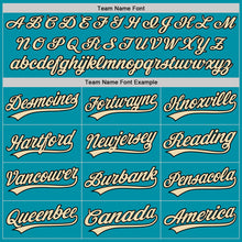 Charger l'image dans la galerie, Custom Teal Black-Cream Authentic Throwback Baseball Jersey